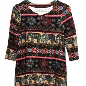 Mudd colorful pattern Tunic dress